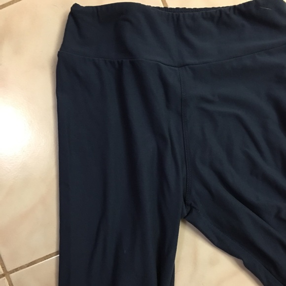 Lularoe OS solid blue leggings, like new! - Picture 5 of 8